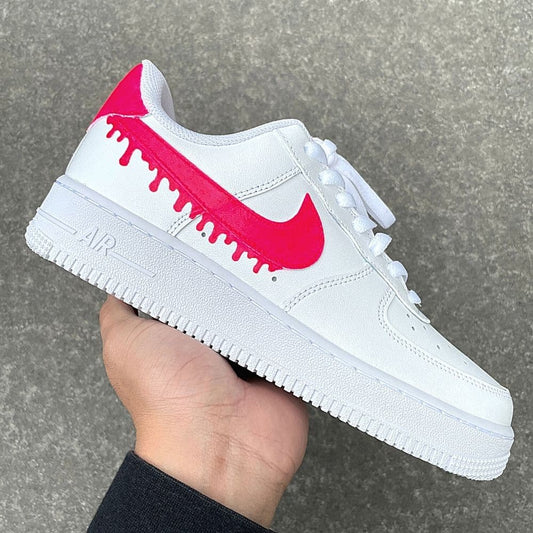 Custom Air Force 1 X Drip Red Colour