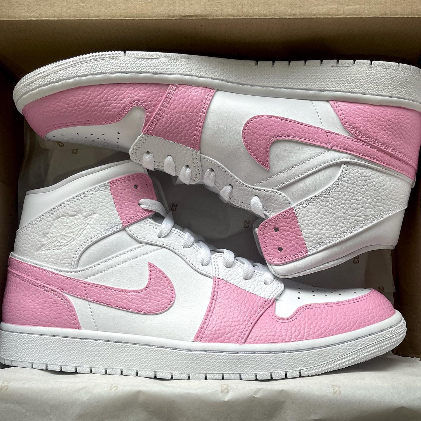 Custom Air Jordan 1 Pink White