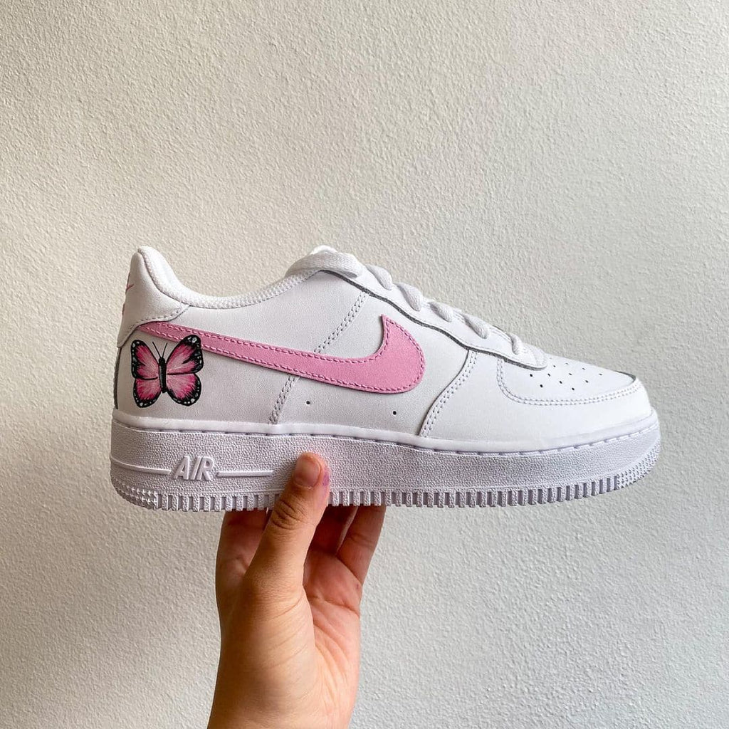 Custom Air Force 1 Pink Butterfly