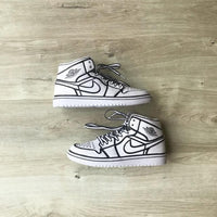 Custom Air Jordan 1 Cartoon Outline