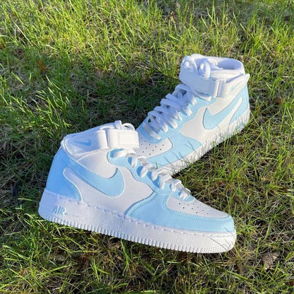 BABY BLUE AIR FORCE 1 MID CUSTOM