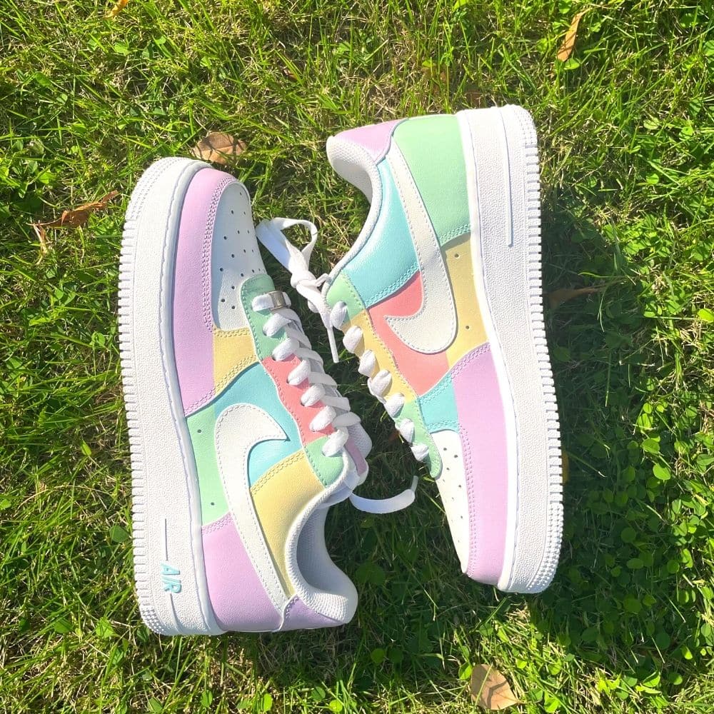 Custom Air Force 1 X Pastel rainbow