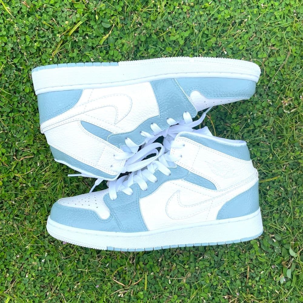 Custom Air Jordan 1 X Gray green