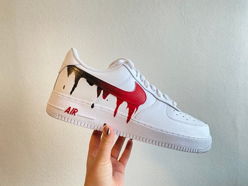 Custom Air Force 1 ombre Drip two Sides