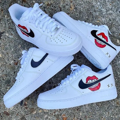 Custom Air Force 1 Red Lips