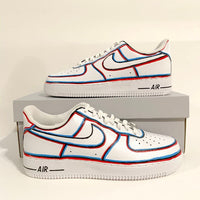 blue Outline Custom Air Force 1
