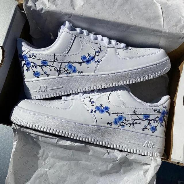 Custom Air Force 1 Blue Sakura