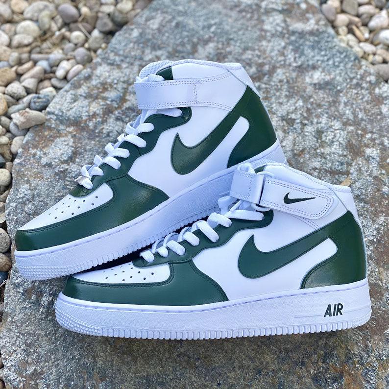 Custom Green Nike Air Force Ones