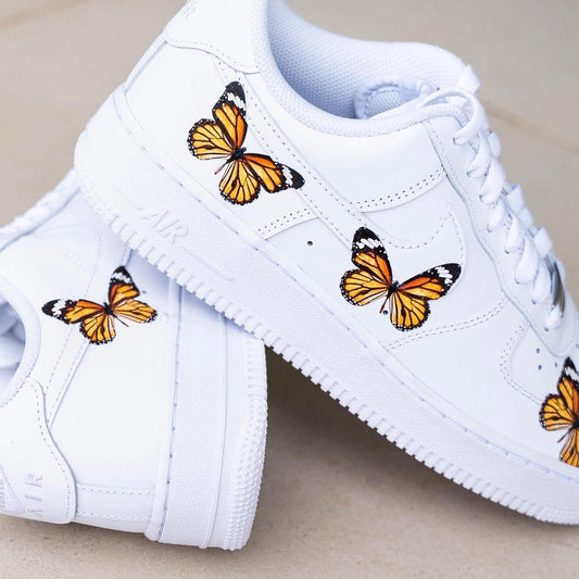 Orange Butterfly Airforce 1s