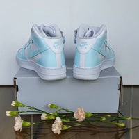 Baby Blue Colour Block Hand-painted Custom Nike AF1