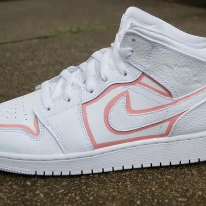 Custom Air Jordan 1 Pink Double Line