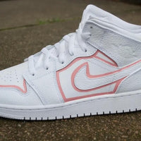 Custom Air Jordan 1 Pink Double Line