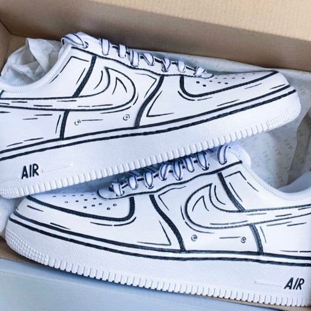 Custom Air Force 1 Cartoon Swoosh