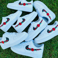Custom Air Force 1 Red Rose