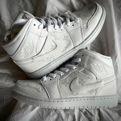 Custom Air Jordan 1 White Design
