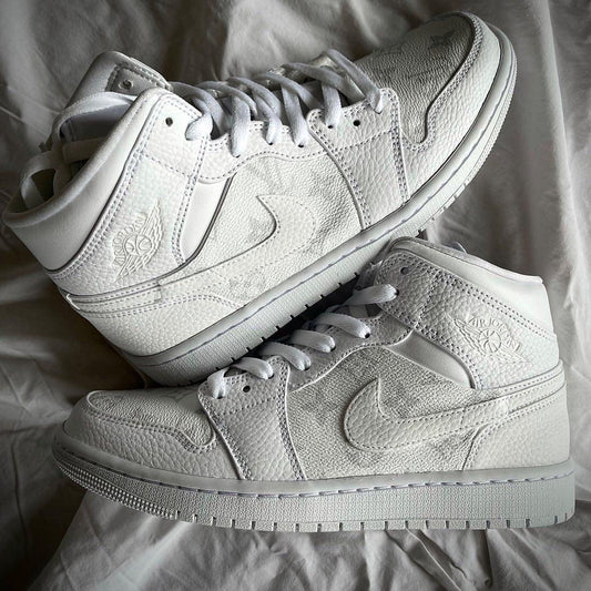 Custom Air Jordan 1 White Design