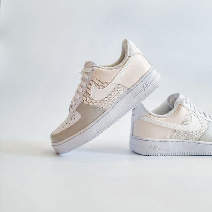 Beige Snake skin Nike Air Force 1