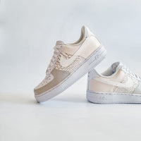 Beige Snake skin Nike Air Force 1