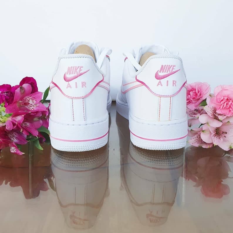 Magenta and Pink Ombré_ Painted AF1’s