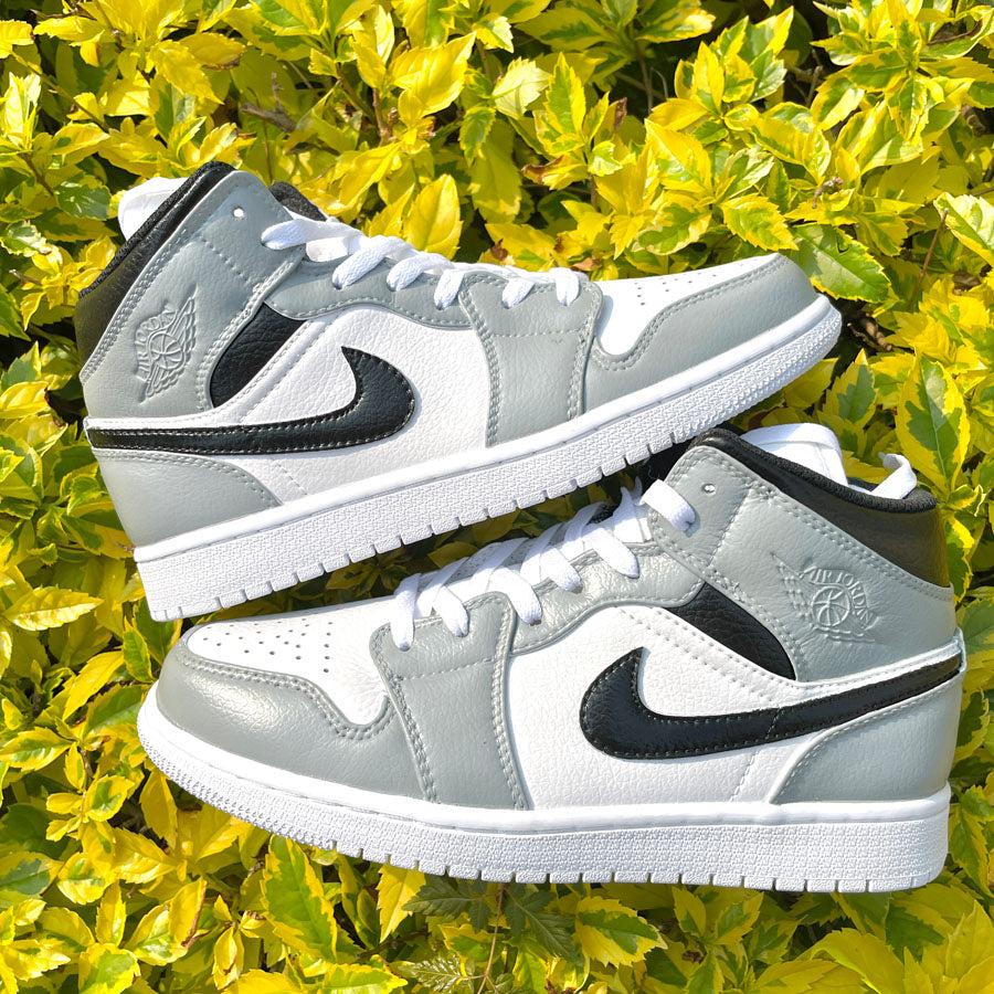custom air jordan 1 gray black