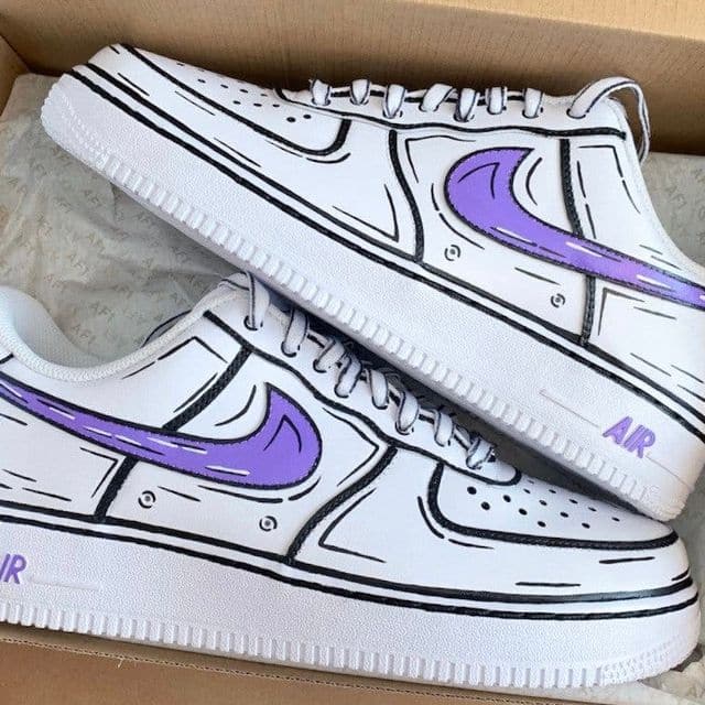 Custom Air Force 1 Cartoon Swoosh