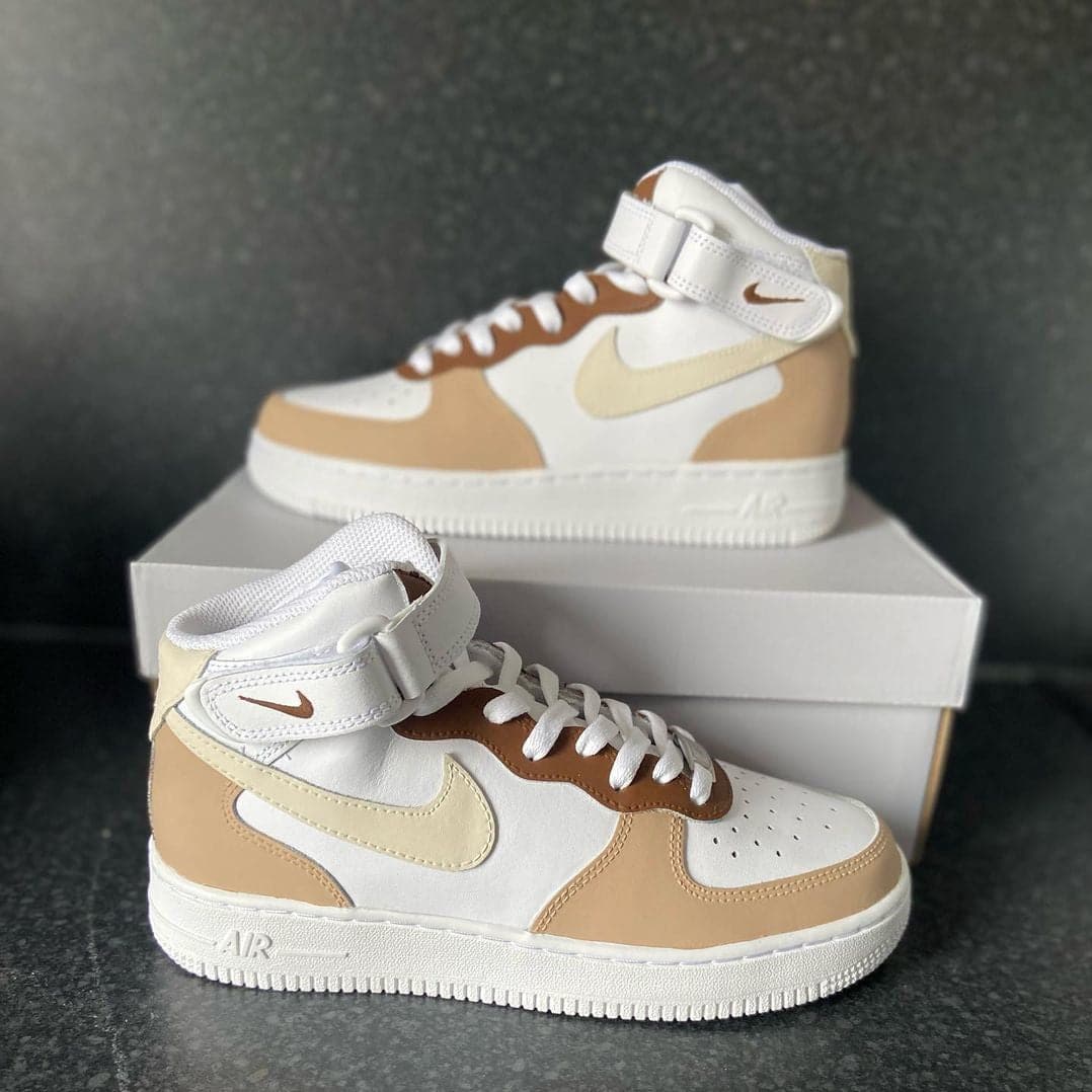 Zona Mocha Mids Custom Air Force 1's