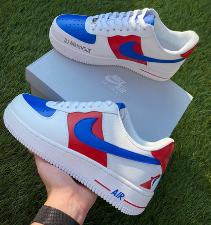 Custom Air Force 1 Blue Red