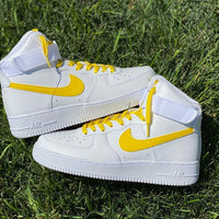 Custom Yellow Nike Air Force Ones