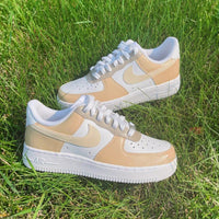 Custom Nike Air Force 1 Beige Tan Earth Neutral Colors