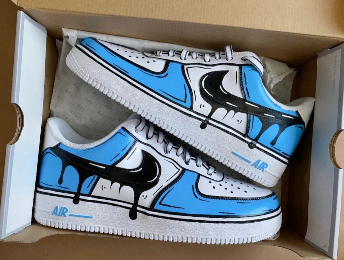 custom air force 1 cartoon drip