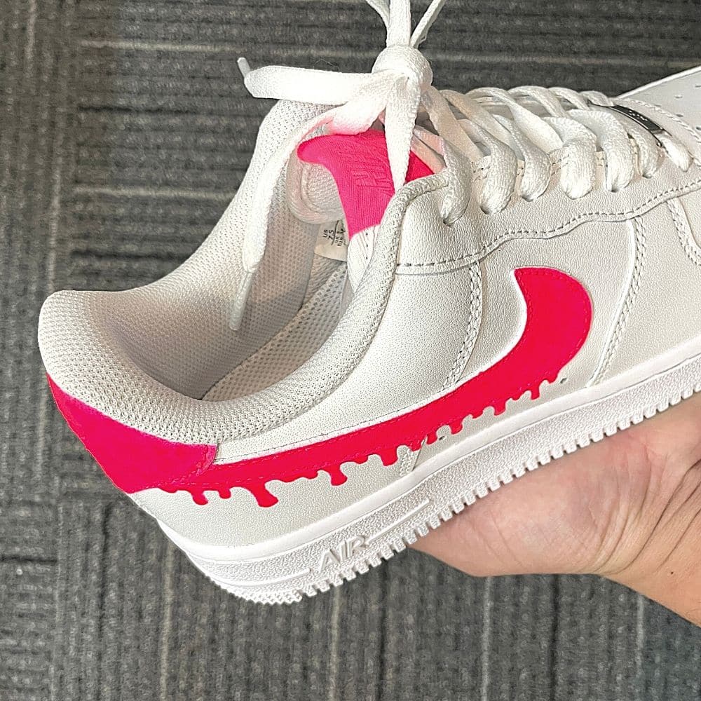 Custom Air Force 1 X Drip Red Colour