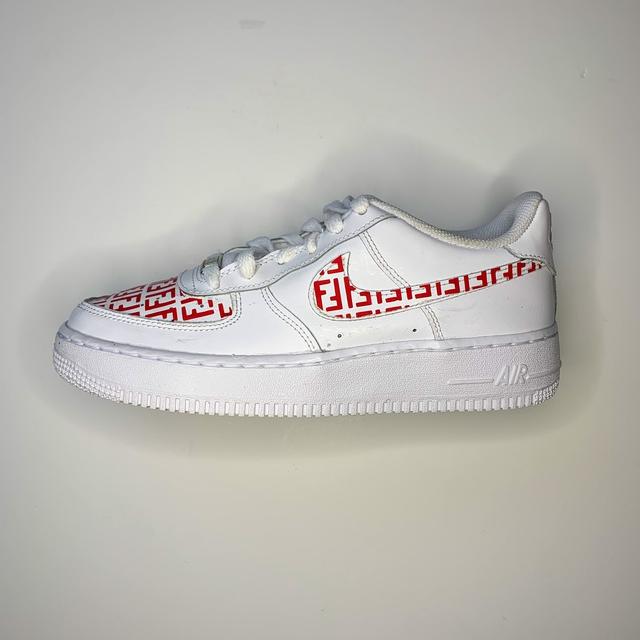 Custom Air Force 1 Red Fendi