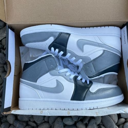 Custom Air Jordan 1 Mid Smoke Grey