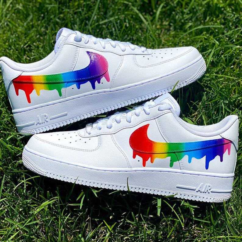 Custom Rainbow Nike Drip Air Force Ones