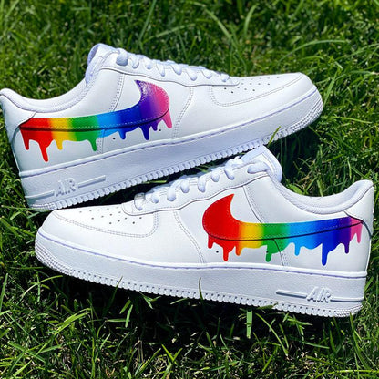 Custom Rainbow Nike Drip Air Force Ones