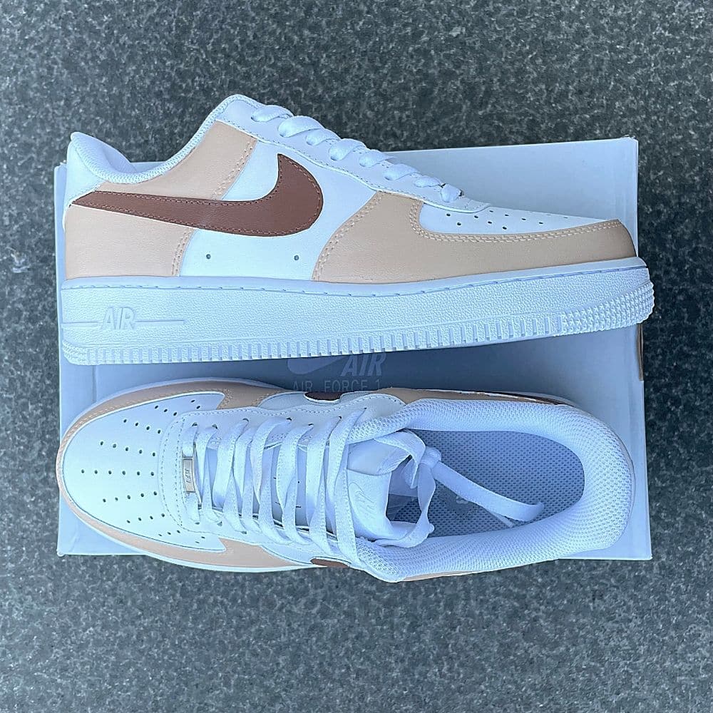 Custom Air Force 1 X Brown & Beige