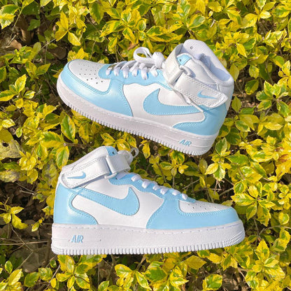 custom air force 1 mid blue