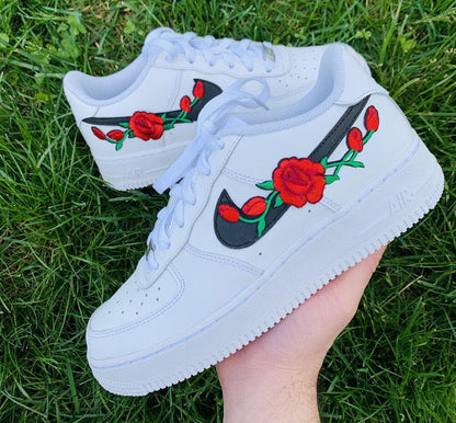 Custom Air Force 1 Red Rose