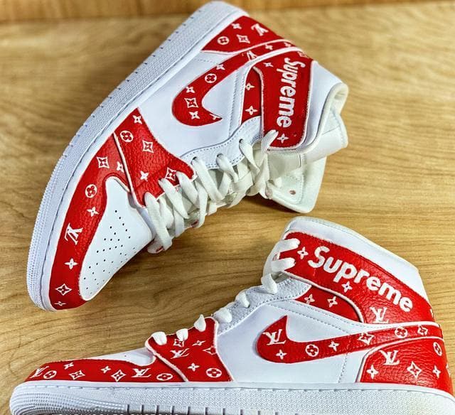 Custom Air Jordan 1 LV Supreme