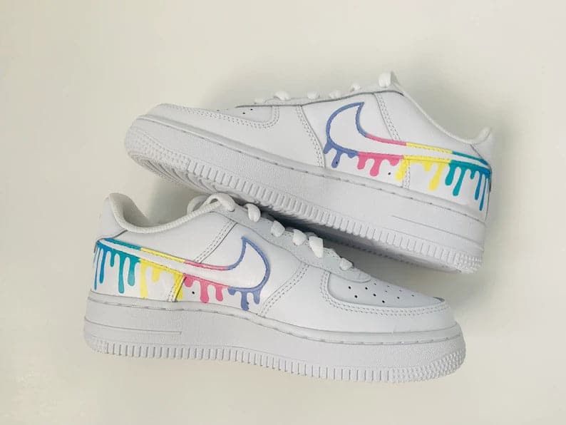 Pastel Drip Custom Air Force 1's water Resistant