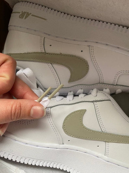 Custom Air Force 1 beige Swoosh