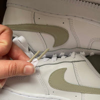 Custom Air Force 1 beige Swoosh