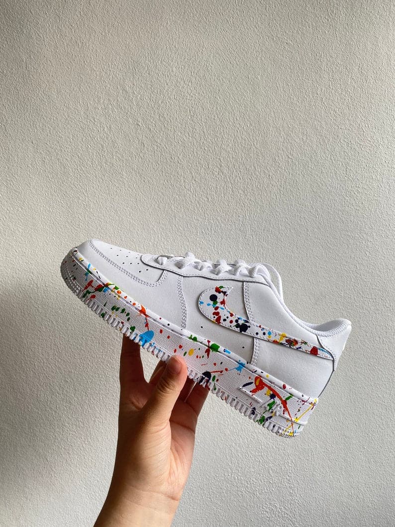 Custom Air Force 1 rainbow Splatter