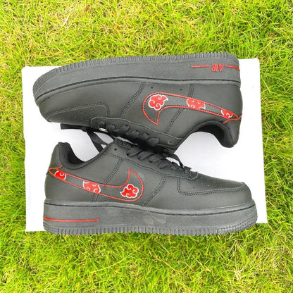 Custom Air Force 1 X Black and Red clouds