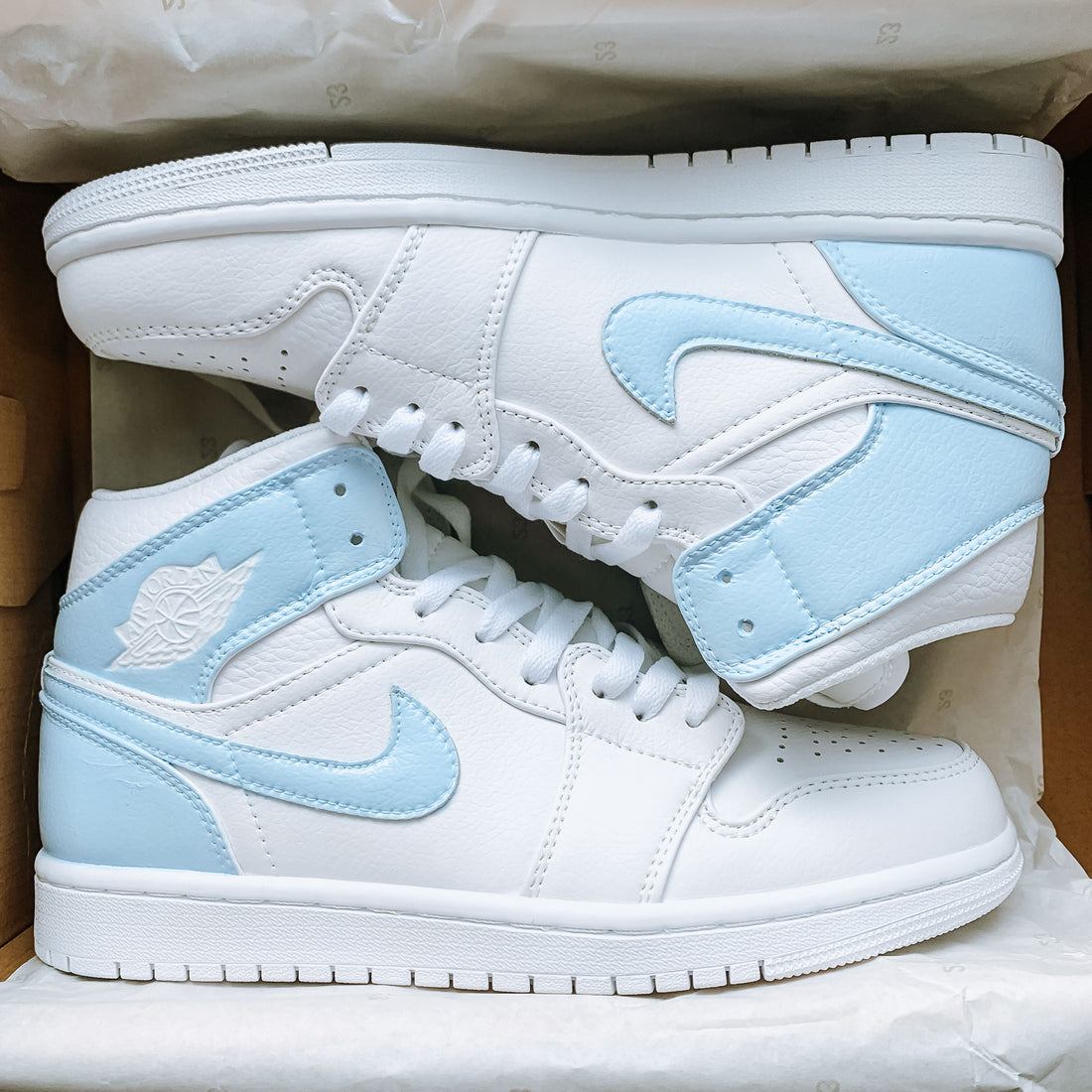 BABY BLUE DREAM AIR JORDAN 1 CUSTOM