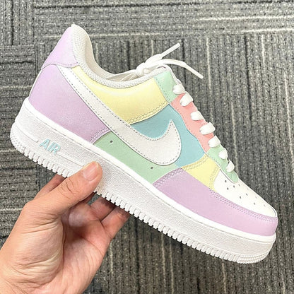 Custom Air Force 1 X Pastel rainbow
