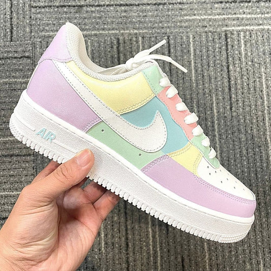 Custom Air Force 1 X Pastel rainbow