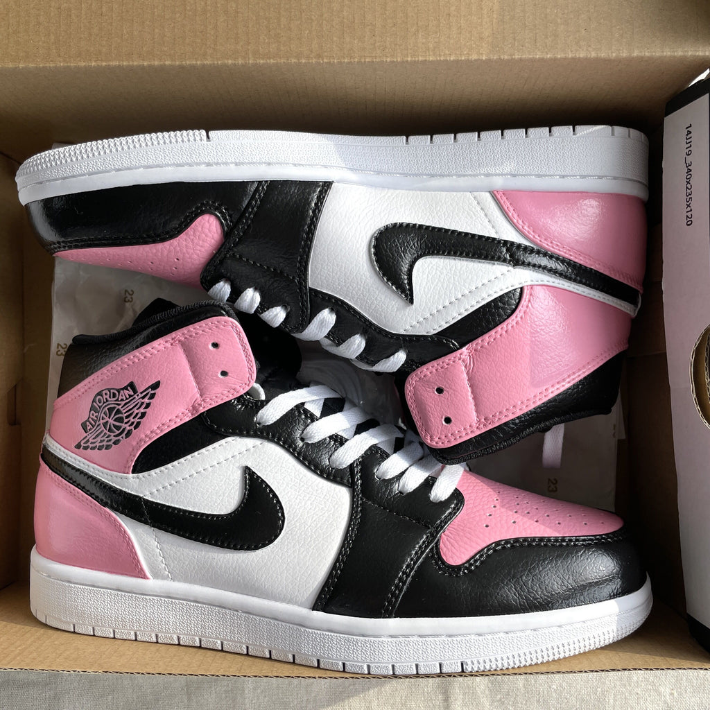Custom Jordan 1 pink black