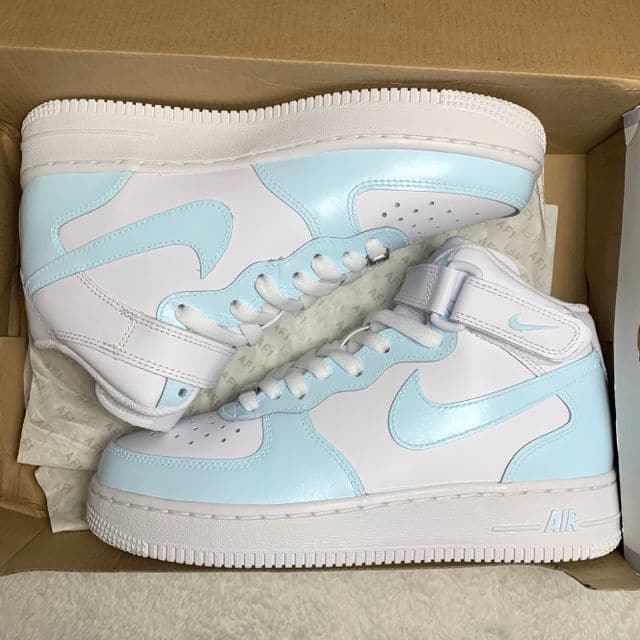 Custom Air Force 1 Mid Icy Blue