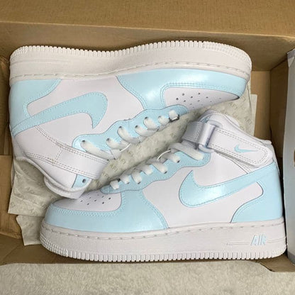 Custom Air Force 1 Mid Icy Blue